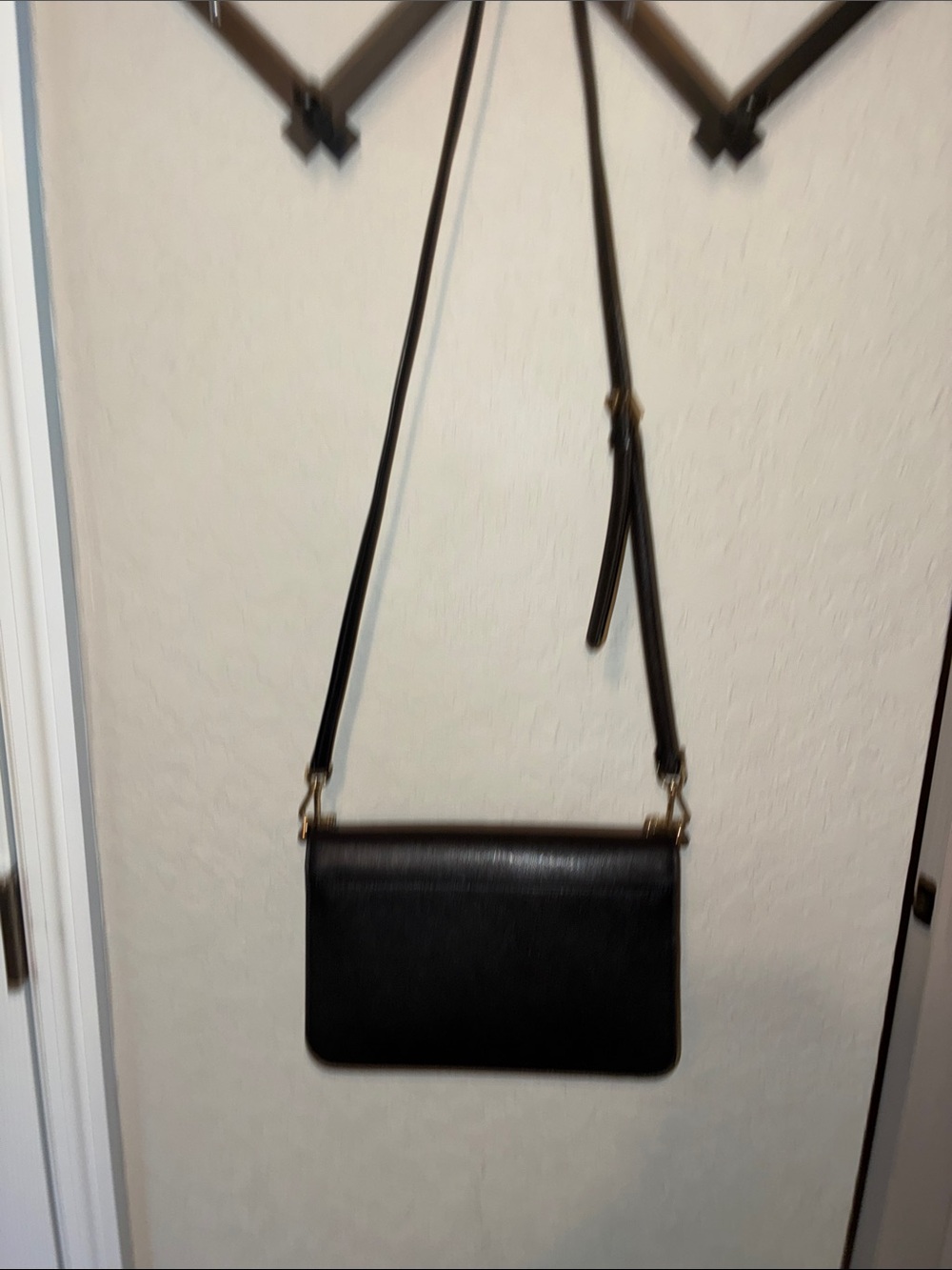 kate spade Black Leather Crossbody with Gold Chain Accent - Picture 3 of 3
